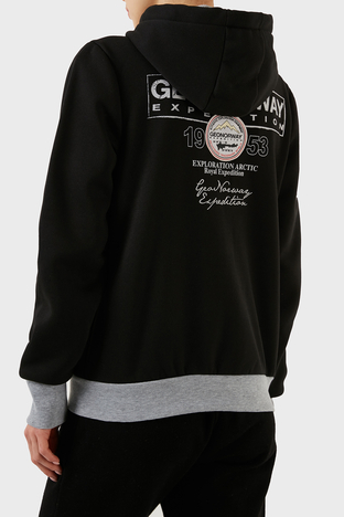 Norway Geographical - Norway Geographical İçi Şardonlu Kapüşonlu Bayan Sweat FLYERSW 1K SİYAH (1)