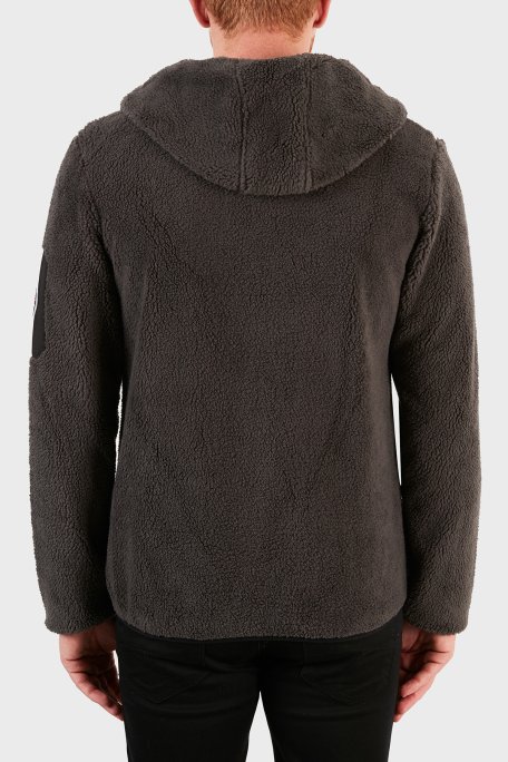 Norway Geographical Kapüşonlu Yumuşak Dokulu Rüzgar Geçirmez Outdoor Erkek Polar TUFOUR KOYU GRİ - 9