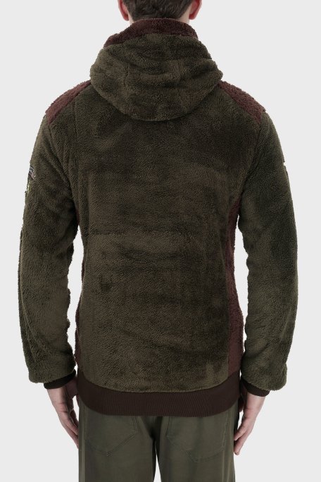 Norway Geographical Kapüşonlu Yarım Fermuarlı Outdoor Polar Erkek Sweat GYMCLASSSHERCO HAKİ - 5