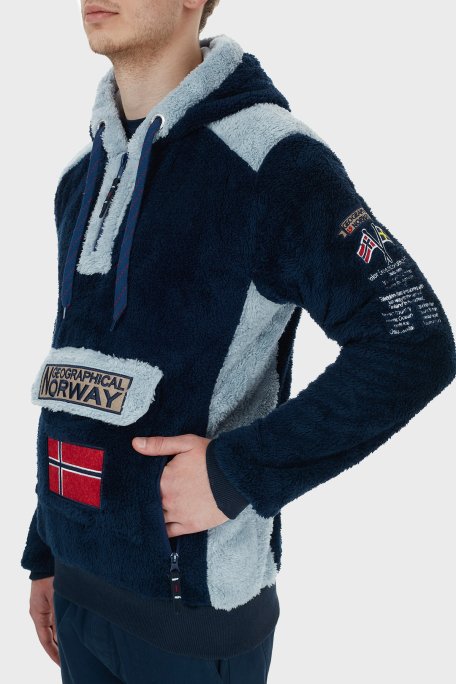 Norway Geographical Kapüşonlu Yarım Fermuarlı Outdoor Polar Erkek Sweat GYMCLASSSHERCO LACİVERT - 5