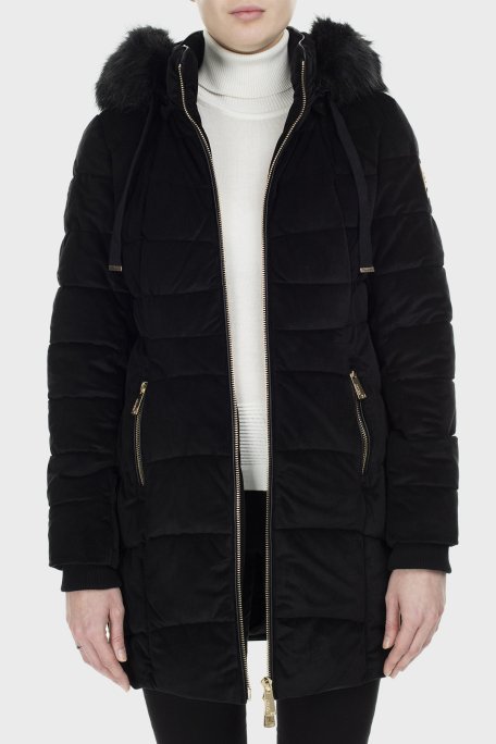 Norway Geographical Suya ve Soğuğa Dayanıklı Çıkarılabilir Kapüşonlu Outdoor Bayan Parka BILOVE SİYAH - 4