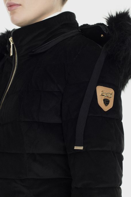 Norway Geographical Suya ve Soğuğa Dayanıklı Çıkarılabilir Kapüşonlu Outdoor Bayan Parka BILOVE SİYAH - 5
