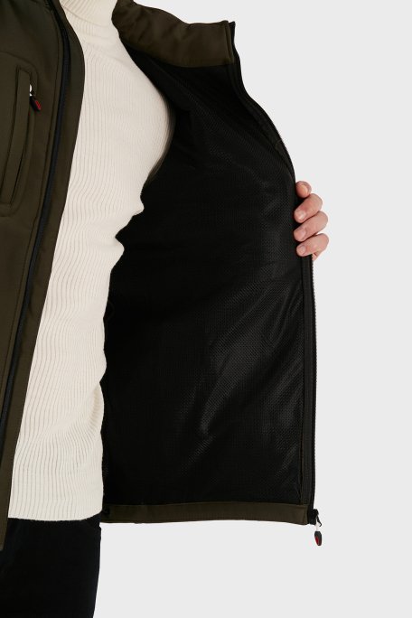 Norway Geographical Rüzgara Dayanıklı Softshell Kapüşonlu Outdoor Erkek Mont TUNAR HAKİ - 5