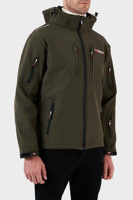 Norway Geographical Rüzgara Dayanıklı Softshell Kapüşonlu Outdoor Erkek Mont TUNAR HAKİ - 6