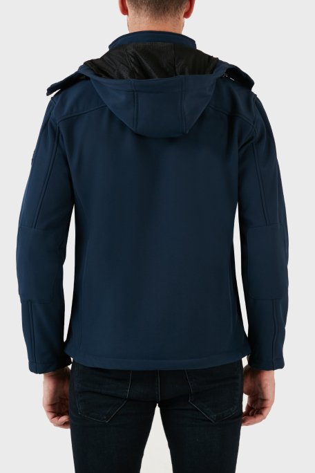 Norway Geographical Rüzgara Dayanıklı Softshell Kapüşonlu Outdoor Erkek Mont TUNAR LACİVERT - 3