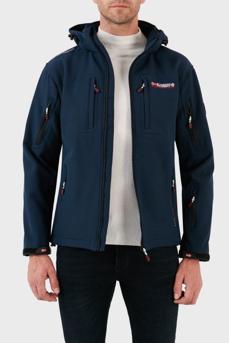 Norway Geographical Rüzgara Dayanıklı Softshell Kapüşonlu Outdoor Erkek Mont TUNAR LACİVERT - 4