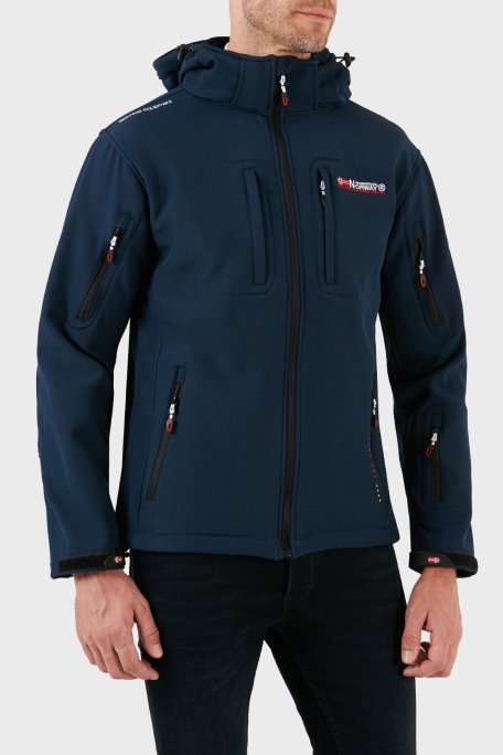 Norway Geographical Rüzgara Dayanıklı Softshell Kapüşonlu Outdoor Erkek Mont TUNAR LACİVERT - 6