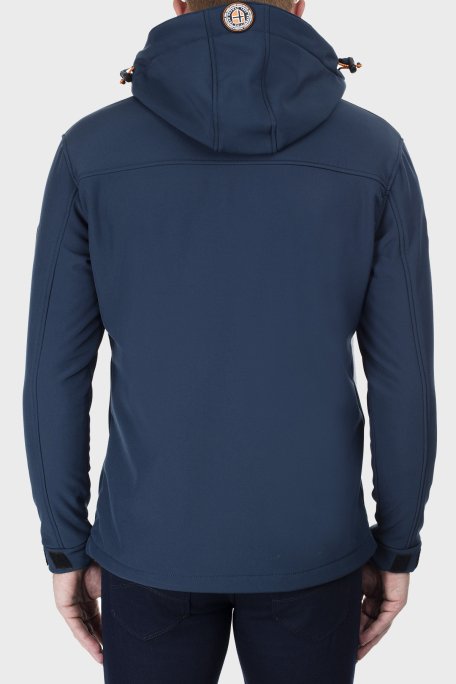 Norway Geographical Rüzgara ve Suya Dayanıklı Çıkarılabilir Kapüşonlu Softshell Erkek Mont TAKENI LACİVERT - 2
