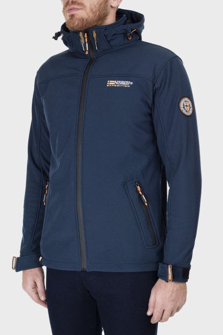 Norway Geographical Rüzgara ve Suya Dayanıklı Çıkarılabilir Kapüşonlu Softshell Erkek Mont TAKENI LACİVERT - 4