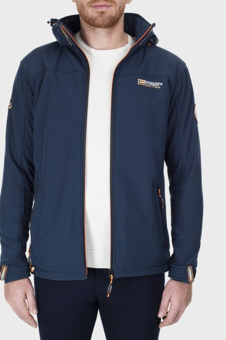 Norway Geographical Rüzgara ve Suya Dayanıklı Çıkarılabilir Kapüşonlu Softshell Erkek Mont TAKENI LACİVERT - 5