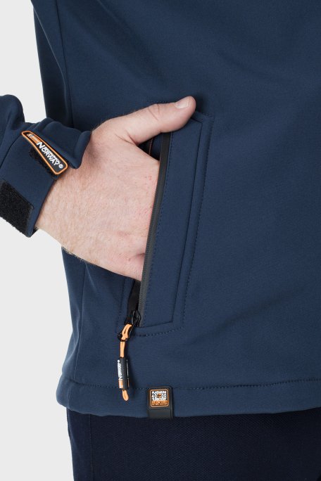 Norway Geographical Rüzgara ve Suya Dayanıklı Çıkarılabilir Kapüşonlu Softshell Erkek Mont TAKENI LACİVERT - 10