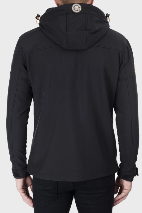 Norway Geographical Rüzgara ve Suya Dayanıklı Çıkarılabilir Kapüşonlu Softshell Erkek Mont TAKENI SİYAH - 2