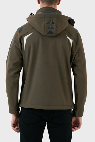Norway Geographical - Norway Geographical Su Geçirmez 4000 mm Kapüşonlu Outdoor Erkek Mont TECHNO HAKİ-SİYAH (1)