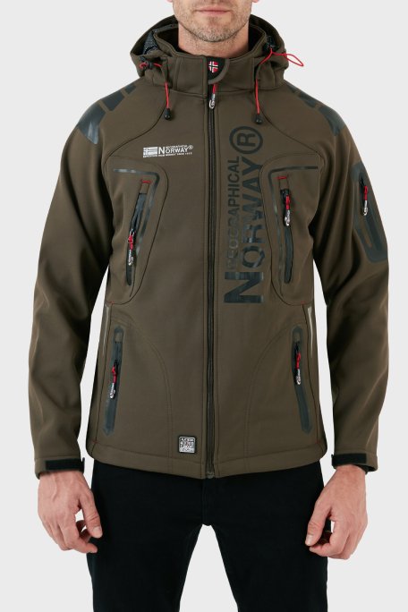 Norway Geographical Su Geçirmez 4000 mm Kapüşonlu Outdoor Erkek Mont TECHNO HAKİ-SİYAH - 1