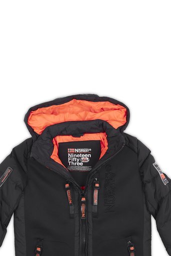 Norway Geographical Su Geçirmez 5000 mm Kapüşonlu Çocuk Parka BEACHWOODB SİYAH - 4