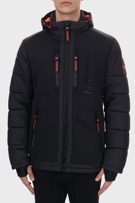 Norway Geographical Su Geçirmez Kapüşonlu Erkek Parka BEACHWOOD SİYAH - 11