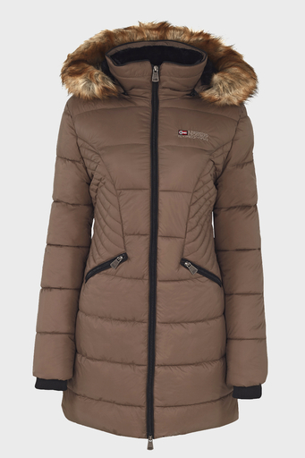 Norway Geographical Suya ve Soğuğa Dayanıklı Kapüşonlu Bayan Parka ABEILLE VİZON - 8
