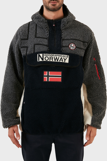 Norway Geographical Yumuşak Dokulu Soğuğa Dayanıklı Kapüşonlu Erkek Polar RIAKOLO LACİVERT - 1