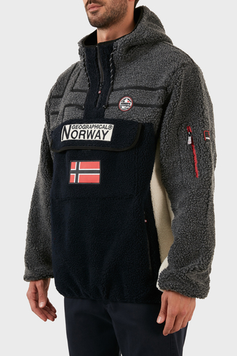 Norway Geographical Yumuşak Dokulu Soğuğa Dayanıklı Kapüşonlu Erkek Polar RIAKOLO LACİVERT - 8