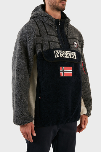 Norway Geographical Yumuşak Dokulu Soğuğa Dayanıklı Kapüşonlu Erkek Polar RIAKOLO LACİVERT - 9