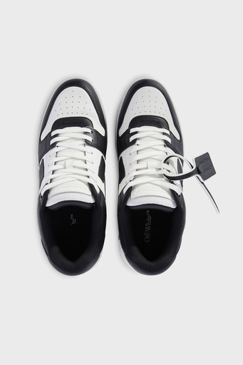 Off-White Deri Ok Tasarımlı Sneaker Erkek Ayakkabı OMIA189C99LEA007 0110 SİYAH-BEYAZ - 4