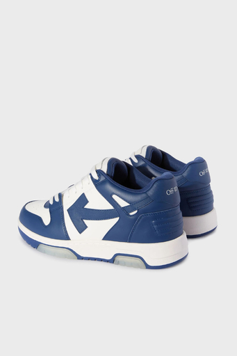 Off-White Deri Ok Tasarımlı Sneaker Erkek Ayakkabı OMIA189C99LEA007 0142 LACİVERT-BEYAZ - 3