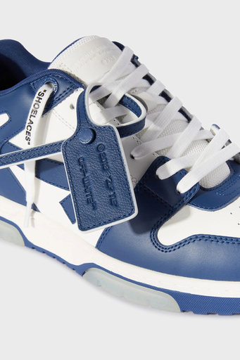 Off-White Deri Ok Tasarımlı Sneaker Erkek Ayakkabı OMIA189C99LEA007 0142 LACİVERT-BEYAZ - 5