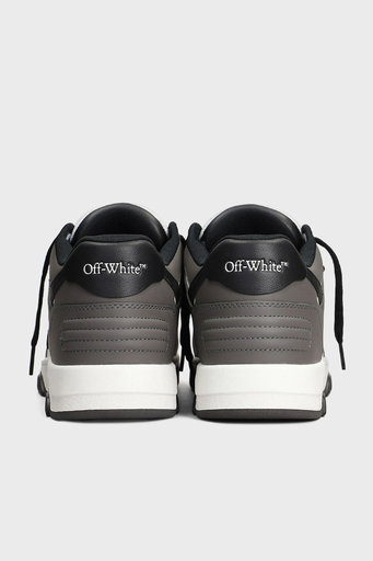 Off-White Deri Ok Tasarımlı Sneaker Erkek Ayakkabı OMIA189C99LEA013 0710 GRİ-BEYAZ - 3