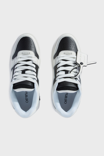Off-White Deri Ok Tasarımlı Sneaker Erkek Ayakkabı OMIA189C99LEA015 1001 SİYAH-BEYAZ - 3
