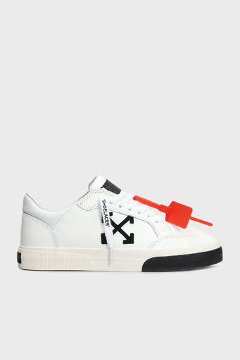 Off-White Deri Ok Tasarımlı Sneaker Erkek Ayakkabı OMIA293C99LEA002 0110 BEYAZ-SİYAH - 1