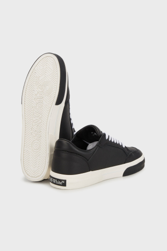 Off-White Deri Ok Tasarımlı Sneaker Erkek Ayakkabı OMIA293C99LEA002 1001 SİYAH-BEYAZ - 4