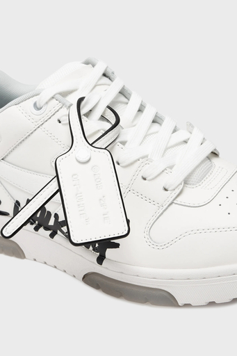 Off-White Deri Yazı Baskılı Sneaker Erkek Ayakkabı OMIA189C99LEA01A 0110 BEYAZ - 3