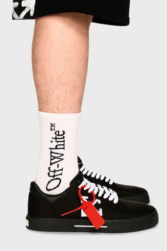 Off-White Kanvas Ok Tasarımlı Sneaker Erkek Ayakkabı OMIA293C99FAB002 1001 SİYAH-BEYAZ - 2