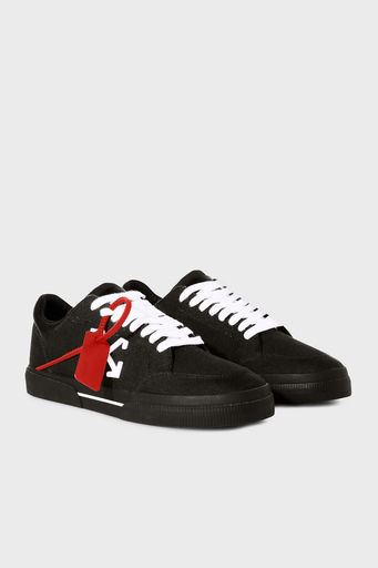 Off-White Kanvas Ok Tasarımlı Sneaker Erkek Ayakkabı OMIA293C99FAB002 1001 SİYAH-BEYAZ - 3