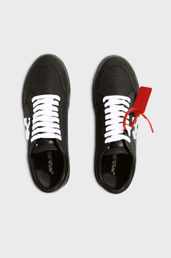 Off-White Kanvas Ok Tasarımlı Sneaker Erkek Ayakkabı OMIA293C99FAB002 1001 SİYAH-BEYAZ - 4