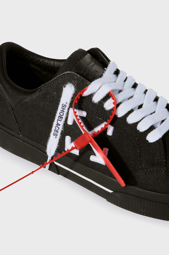 Off-White Kanvas Ok Tasarımlı Sneaker Erkek Ayakkabı OMIA293C99FAB002 1001 SİYAH-BEYAZ - 6