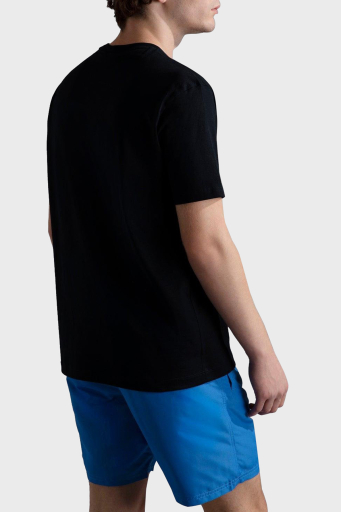 Paul & Shark % 100 Pamuk Regular Fit Bisiklet Yaka Baskılı Erkek T Shirt 24411041 011 SİYAH - 3