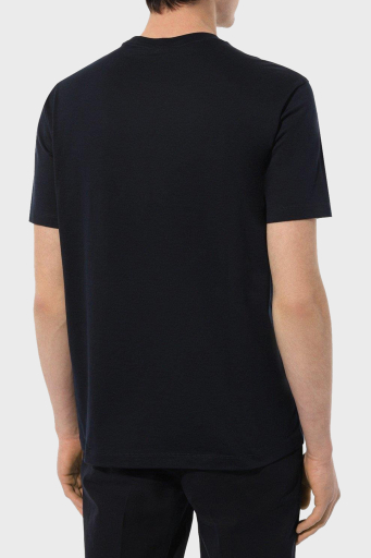 Paul & Shark % 100 Pamuk Regular Fit Bisiklet Yaka Baskılı Erkek T Shirt 24411041 013 LACİVERT - 7