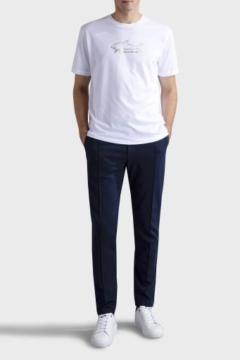 Paul & Shark % 100 Pamuk Regular Fit Bisiklet Yaka Erkek T Shirt 23411198 010 BEYAZ - 2