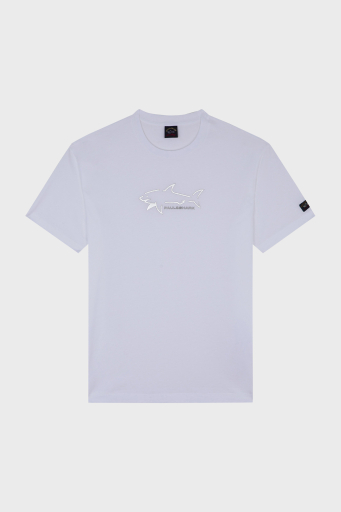 Paul & Shark % 100 Pamuk Regular Fit Bisiklet Yaka Erkek T Shirt 23411198 010 BEYAZ - 5