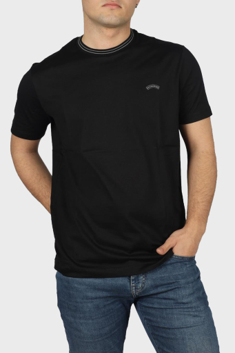 Paul & Shark % 100 Pamuk Regular Fit Bisiklet Yaka Erkek T Shirt 24411027 011 SİYAH - 4