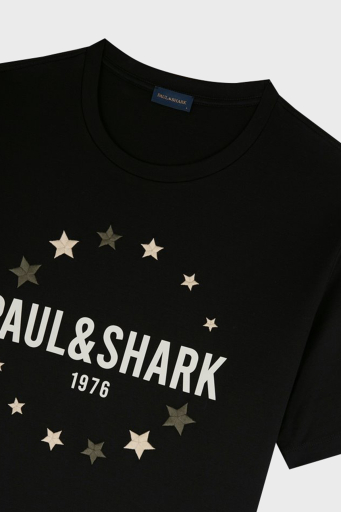 Paul & Shark % 100 Pamuk Regular Fit Bisiklet Yaka Erkek T Shirt 24411044 011 SİYAH - 9