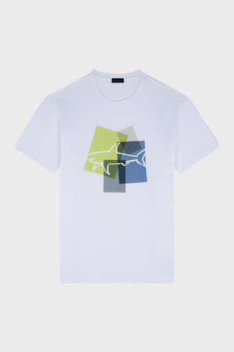 Paul & Shark % 100 Pamuk Regular Fit Bisiklet Yaka Erkek T Shirt 24411073 010 BEYAZ - 4