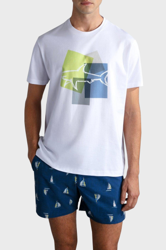Paul & Shark % 100 Pamuk Regular Fit Bisiklet Yaka Erkek T Shirt 24411073 010 BEYAZ - 6