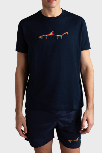 Paul & Shark % 100 Pamuk Regular Fit Bisiklet Yaka Logolu Erkek T Shirt 24411052 013 LACİVERT - 1