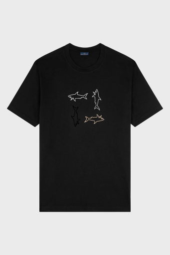 Paul & Shark % 100 Pamuk Regular Fit Bisiklet Yaka Logolu Erkek T Shirt 24411088 011 SİYAH - 10