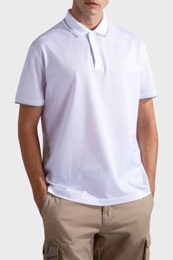 Paul & Shark % 100 Pamuk Regular Fit Düğmeli Erkek Polo Yaka T Shirt 24411259 010 BEYAZ - 8
