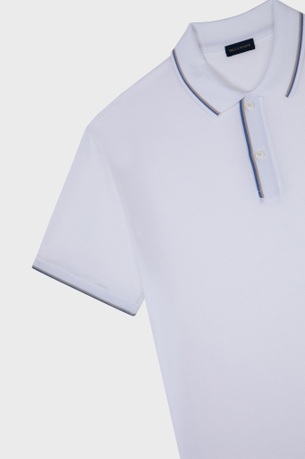 Paul & Shark % 100 Pamuk Regular Fit Düğmeli Erkek Polo Yaka T Shirt 24411259 010 BEYAZ - 11