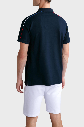 Paul & Shark % 100 Pamuk Regular Fit Düğmeli Erkek Polo Yaka T Shirt 24411313 013 LACİVERT - 3