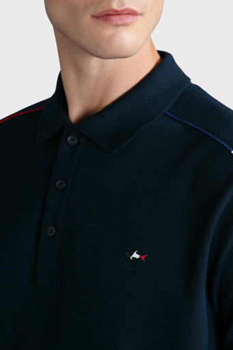 Paul & Shark % 100 Pamuk Regular Fit Düğmeli Erkek Polo Yaka T Shirt 24411313 013 LACİVERT - 4